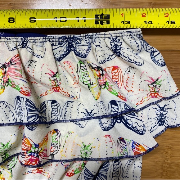 Ocean Drive strapless ruffle butterfly dress Small - Picture 6 of 7